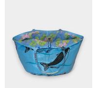 REFISHED fair fashion Tasche 'SOULMATE WATERPROOF' Limitierte Edition! - upcycelte Fischfuttersäcke #FISH hellblau/#WP hibiskus