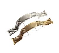 REFKIT 18mm 19mm 20mm Bead of Rice Solid Edelstahl Uhrenarmband Armband for Omega (Color : Silver, Size : 19mm)