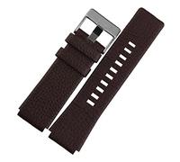 REFKIT 30 mm 28 mm Uhrenarmband Herrenarmband for DZ1089 for DZ1123 for DZ1132 Ersatz konvexes Mundband 30 x 22 mm schwarz (Color : Brown, Size : 28-22mm)