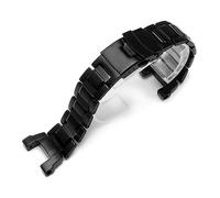 REFKIT Edelstahl-Uhrenarmband für Casio G-Shock GW-3500B, GW-3000B, GW-2000, 2500, 26 mm, Schwarz