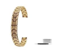 REFKIT Stahlband 8mm 10mm 12mm 14mm Schlankes Damenmode-Armband-Armband-Uhrenarmband-Zubehör for Rossini (Color : Gold, Size : 14mm)