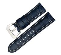 REFKIT Uhrenarmband aus echtem Leder 22mm 24mm 26mm Mode blau Uhrenzubehör for Panerai Uhrenarmband (Color : Blue WS, Size : 26mm)