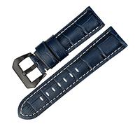 REFKIT Uhrenarmband aus echtem Leder 22mm 24mm 26mm Mode blau Uhrenzubehör for Panerai Uhrenarmband (Color : Blue WB, Size : 24mm)