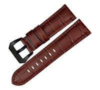 REFKIT Uhrenarmband aus echtem Leder 22mm 24mm 26mm Mode blau Uhrenzubehör for Panerai Uhrenarmband (Color : Brown BB, Size : 22mm)
