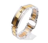 REFKIT Uhrenarmband for Rolex for SUBMARINER for DAYTONA Solider Edelstahl Arc Edge Watch Accessorie Herrenuhrenarmband (Color : B, Size : 20mm With Logo)