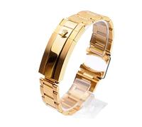 REFKIT Uhrenarmband for Rolex for SUBMARINER for DAYTONA Solider Edelstahl Arc Edge Watch Accessorie Herrenuhrenarmband (Color : C, Size : 20mm With Logo)