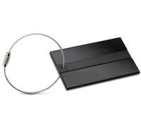 REFLECTS Kofferanhänger aus hochwertigem Aluminium mit Kabelverschluss und Adressschild Kissimmee Schwarz