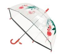 Reflektierender transparenter Kinderregenschirm in Flamingo-Rosa