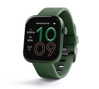 Reflex Active Amoled Smartwatch für Damen Herren Serie 40 mit Dual-Time, Anrufe tätigen/entgegennehmen, Schlafmonitor, Sportmodi, Zyklus-Tracking, Schrittzähler und Waldgrünes Silikonarmband für iOS