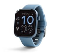 Reflex Active Amoled Smartwatch Serie 40 für Damen Herren mit Dual-Time, Anrufe tätigen/entgegennehmen, Schlafmonitor, Sportmodi, Zyklus-Tracking, Schrittzähler und Denimblaues Silikonarmband für iOS