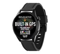 Reflex Active Amoled Smartwatch Serie 45 für Herren Damen mit integriertem GPS, vorgeladenen Karten, Anrufe tätigen und empfangen, Herzfrequenz, Sportmodi, Schlafmonitor und schwarzes Silikonarmband