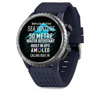 Reflex Active Sea Venture AMOLED GPS-Smartwatch, 50 m, schwimmsicher, blaues Armband