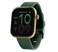 Reflex Active Spectra Amoled 4,7 cm HD Smartwatch für Damen und Herren mit Dual-Time, Anrufe tätigen/entgegennehmen, GPS-Verbindung, Sportmodi, Herzfrequenz, Musiksteuerung und grünes Silikonarmband