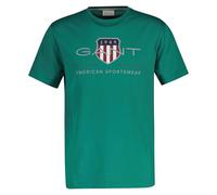GANT Herren T-Shirt - REGULAR ARCHIVE SHIELD, Rundhals, kurzarm, Baumwolle, Print Grün (Botanical Hue) 4XL