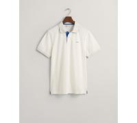 Gant Herren REG Contrast Pique SS Rugger Polohemd, Eggshell, Standard