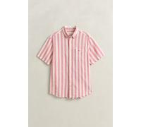 GANT - Gestreiftes Kurzarm-Hemd aus Leinenmix rose pink - Gr. - 4XL