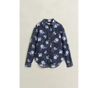 GANT Damen Bluse aus Baumwoll-Seiden-Mix mit Blumenprint (38) EVENING Blau