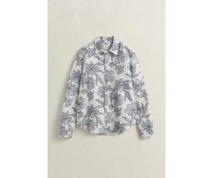 REG FLORAL PRINT LINEN SHIRT 42