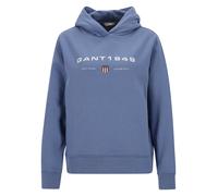 Gant Regular Fit Hoodie mit Label-Print in Hellblau, Größe L