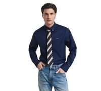 Gant Reg Pinpoint Oxford Langarmhemd S Marine