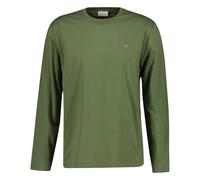 Longsleeve GANT "Longsleeve REGULAR SHIELD LONG SLEEVE 1er Pack", Herren, Gr. M, grün (grün (dry herb)), Obermaterial: 100% Baumwolle CO., Shirts (37630509-M) grün (dry herb)