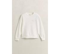 GANT Sweatshirt REG Tonal Shield C-Neck – Damen M – weiß (eggshell) – 87% Baumwolle/13% Polyester