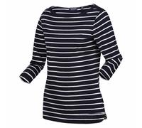 Regatta Damen Bayletta Oberteil mit 3/4-Ärmeln T-Shirt, Marineblau/weiß, 36