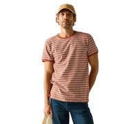 Regatta Benlin Kurzarm-t-shirt XL Brick / White Stone Stripe