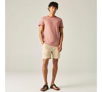 Regatta Benlin Kurzarm-t-shirt 5XL Brick / White Stone Stripe