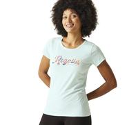 Regatta Breezed IV Damen-T-Shirt, Baumwolle, kurzärmelig, gebleichtes Aquamarin, Bleached Aqua