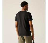 Regatta Breezed T-Shirt mit Grafikprint für Herren, Cotton Schwarz, Größe: 3XL
