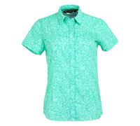 Regatta Damen Kurzarmshirt Shirt Travel Packaway Bluse, Farbe:Türkis, Artikel:-3ET ICY Morn Meadow Print, Größe:42