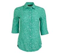 Regatta Damen Kurzarmshirt Shirt Wanderbluse Kinnis Bluse, Farbe:Türkis, Artikel:-D6B Aruba Blue Meadow Print, Größe:44