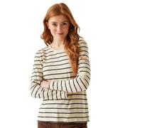 Regatta Federica II Langarm-T-Shirt für Damen, Helles Vanille-Marineblau, 52