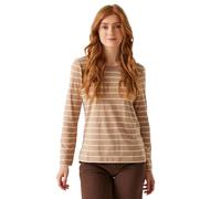 Regatta Federica II Langarm-T-Shirt für Damen, Warmes Taupe, helles Vanille