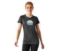Regatta Fingal VIII Damen-T-Shirt, schnelltrocknend, kurzärmelig, Sealgreymarl, 50