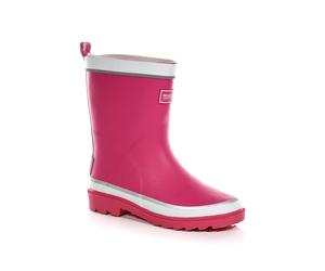 Regatta Foxfire reflektierende Gummistiefel für Kinder Pink, Größe: 28