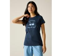 Regatta Funktionsshirt "Fingal Slogan" in Dunkelblau - Größe 40 | Damen Outdoor Tops Shirts