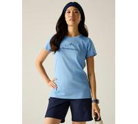 Regatta Funktionsshirt "Fingal Slogan" in Hellblau - Größe 44 | Damen Outdoor Tops Shirts