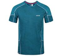 Regatta Herren Camito Active Sport-Kurzarm, schnelltrocknend T-Shirt/Polos/Unterhemden, Olympisches Blaugrün/Gulfstream, L