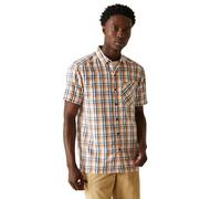 Regatta Kurzarmhemd Mindano VIII (UV-Schutz, Brusttasche) weiss/bunt Herren, Größe M