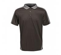 Regatta Herren Poloshirt Contrast Coolweave (XL) (Schwarz/Grau)