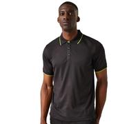 Regatta Herren Professionelles Poloshirt, kurzärmelig Polohemd, schwarz/grün, L