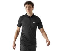 Regatta Poloshirt Remex II Kurzarm mit Knopfkragen Schnelltrocknend Absorbierend Schwarz M