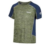 Regatta Kinder Takson II' Active with Airflow Mesh T-Shirts/Polo-Hemden/Westen, Jeansstoff Electric Lime/Dark, 27 EU-28 EU