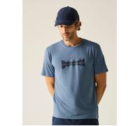Regatta Kurzarm-t-shirt Herren Mann Fingal Stretch Blau L