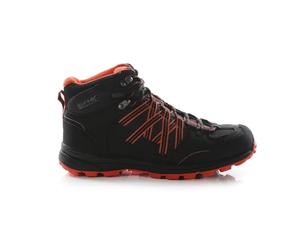 Regatta Lady Samaris II Mid Damen-Wanderschuhe, Schwarz Neon Pfirsich, 42 EU