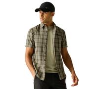 Regatta Funktionshemd Mindano Herren Kurzarmhemd Light Sage Check 3XL