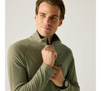 Regatta Montes Mini Stripe leichtes Fleece-Sweatshirt mit halblangem Reißverschluss für Herren Grün, Größe: XXL