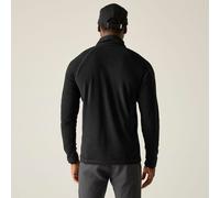 Regatta Montes Mini Stripe leichtes Fleece-Sweatshirt mit halblangem Reißverschluss für Herren Schwarz, Größe: S